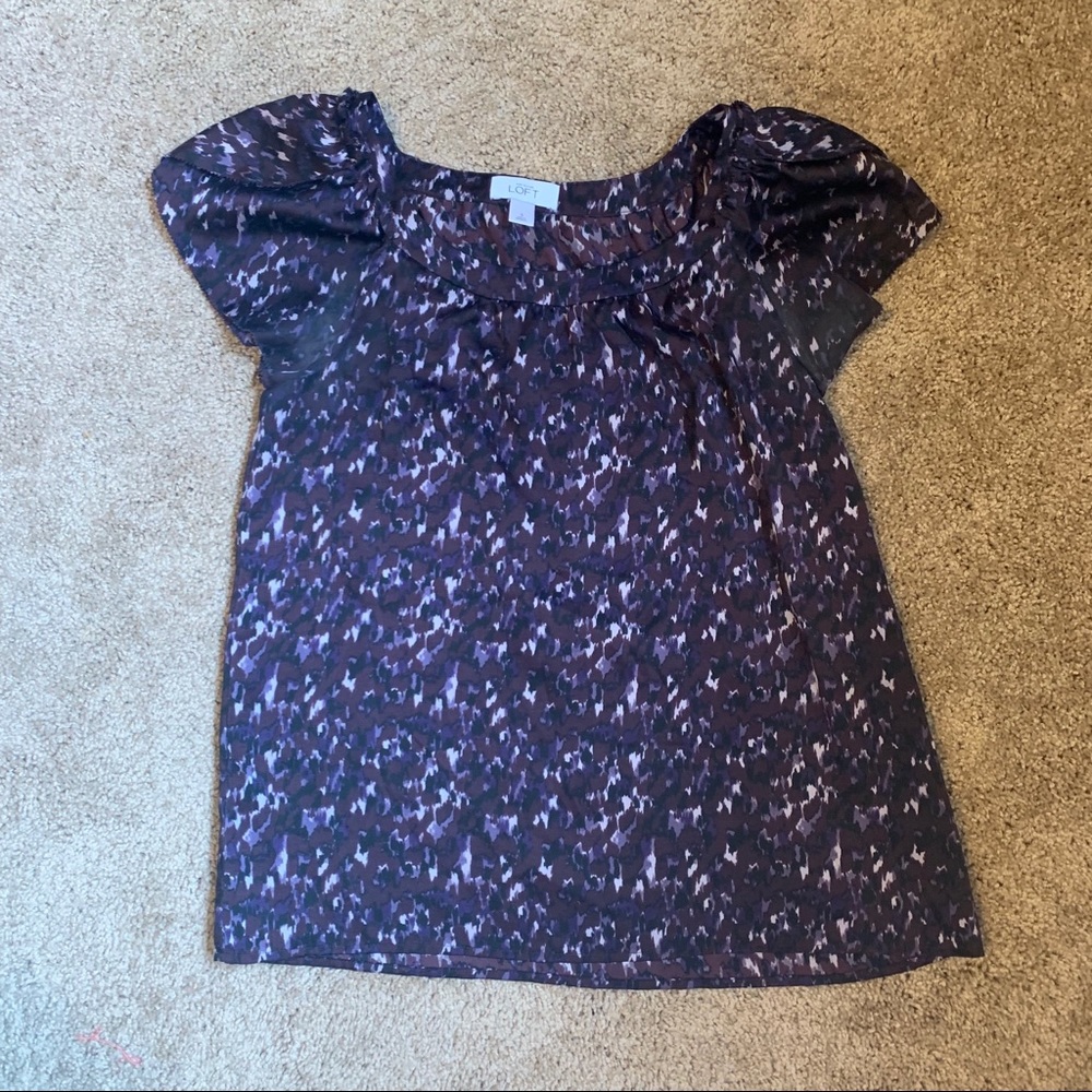 Purple Printed Blouse